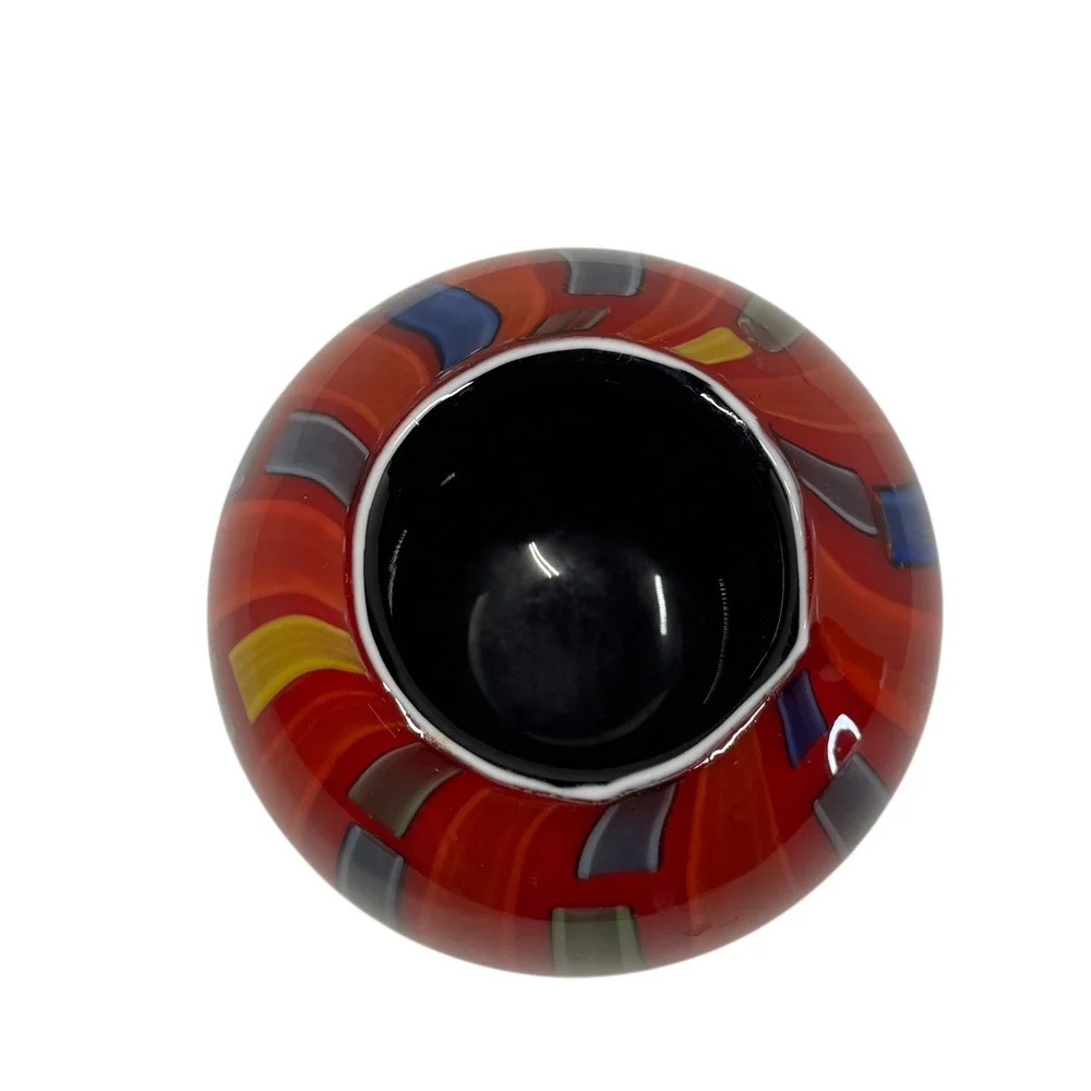 Gorgeous Designs Red Art Glass Vase‎ 4.5